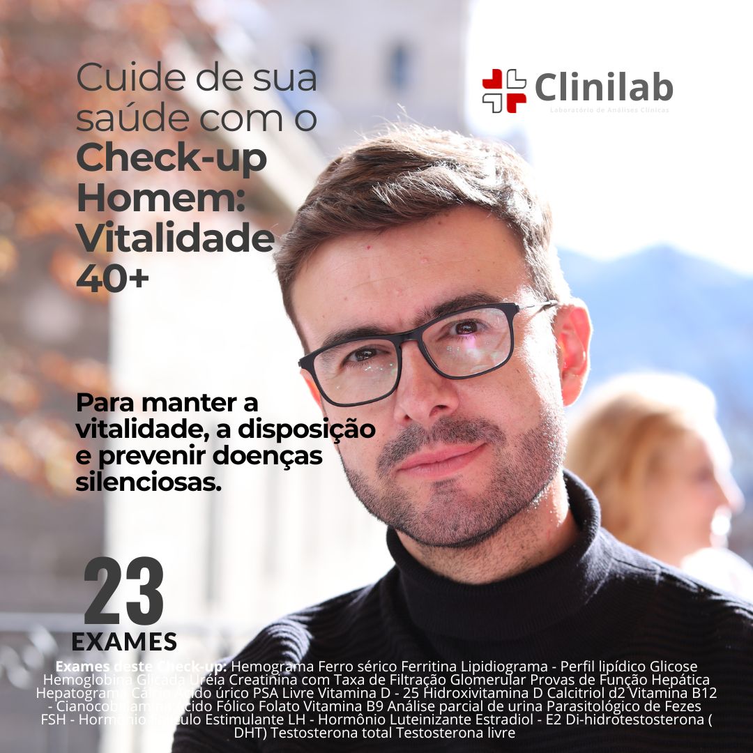 Check-up Homem – Saúde Vitalidade +40 anos