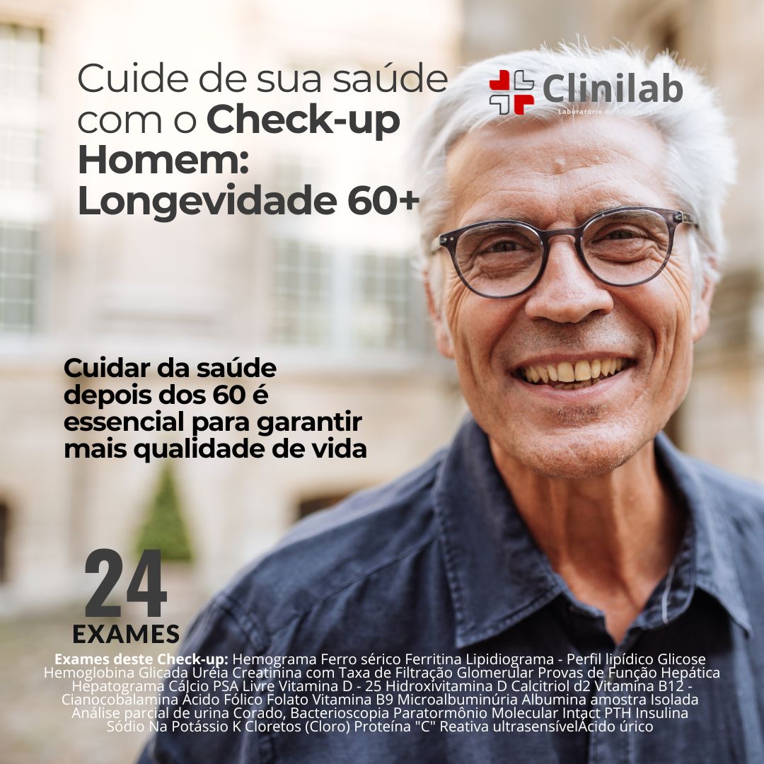Check-up Homem – Saúde Longevidade +60 anos