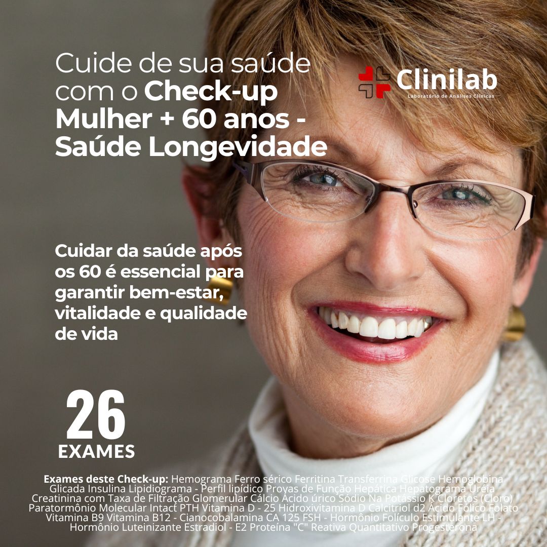 Check-up Mulher +60 anos – Saúde Longevidade